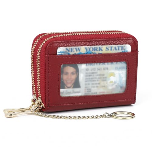 Image of imeetu Rfid Credit Card Holder,Genuine Leather Businese Card Case,Rfid Blocking Wallet for Women & Men