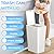 RTWDKFQ 3 Pack 4 Gallon Bathroom Small Trash Can with Lid, 15L Slim Garbage Bin Wastebasket with Pop-Up Lid for Bedroom, Office, Kitchen, Dorm, Fits Under Desk