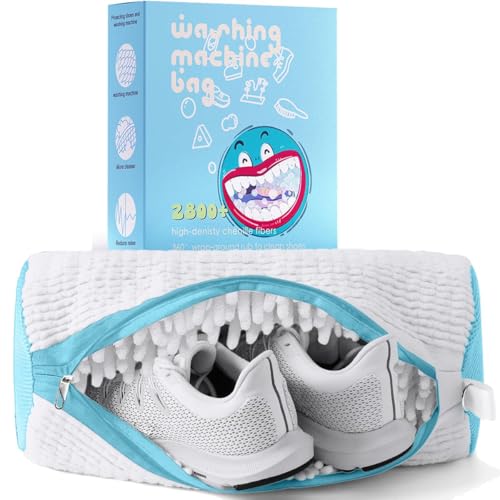 XXL Shoe Washing Machine Bag, Laundry Shoe Bag for Washer and Dryer, Laundry Shoe Bag Protect Sneaker, Running Shoes, Bras, Delicates and Toys, Includes 2 Shoes...