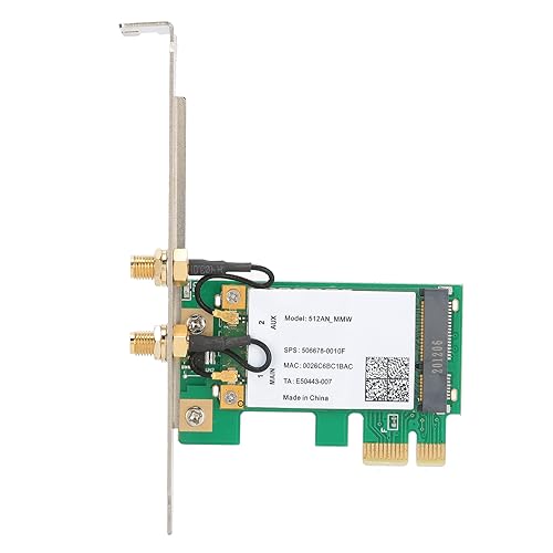 Tarjeta de Red Inalámbrica PCIe 2.4GHz/5GHz 300Mbps para PC de Escritorio, Adaptador WiFi de Banda Dual 802.11AN con Antenas, Soporta Windows 7/8/10 miniatura 4