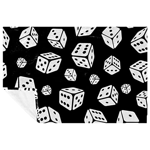 Jeté de lit chaud et confortable couverture canapé motif dés
