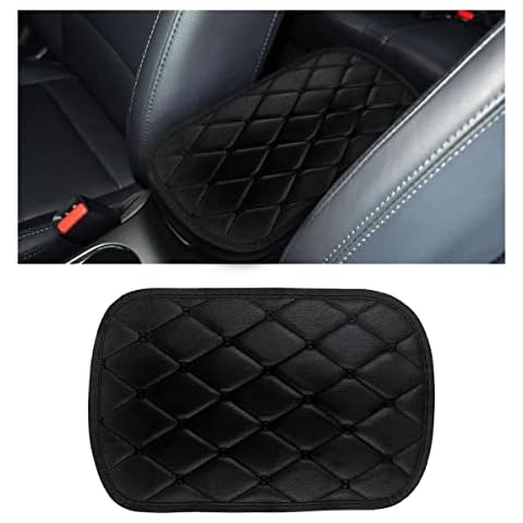 BLAU GRUN Auto Center Console Cushion Pad, Universal Waterproof Armrest Box Protection Pad/Cover Fit for Cars, Vehicles, SUVs, Comfort, Car Interior Accessories for Men Women (Black) Cover