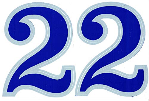 by soljo Número 2 Azul Altura 165 mm ATV Motocross Supercross Hoja Racing Decal Sticker Tuning Racing Tamaño: 27 x 18 cm para el Coche o la Moto Bicicleta patineta Skateboard