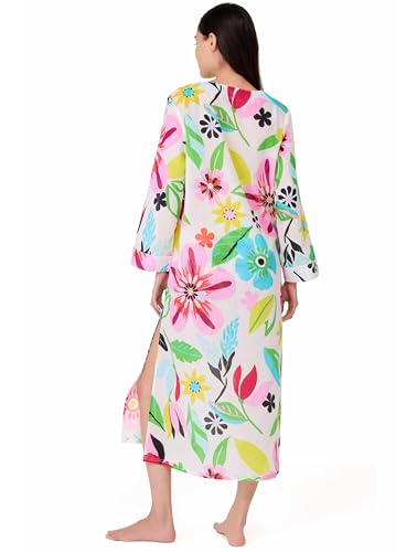 Caftán Kate Spade New York Safari Floral con espectacular escote en V y diseño fluido 2