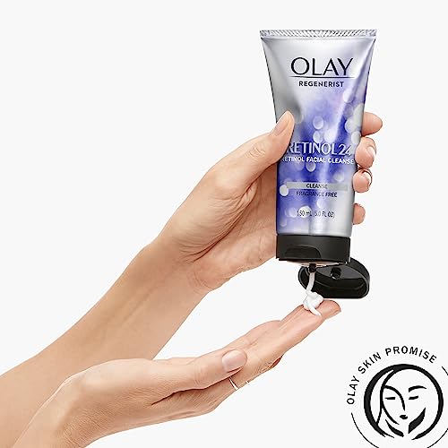 Olay Retinol 24 Duo Pack, Renewing Exfoliating Cleanser, FragranceFree 5.0 FL oz, Night Moisturizer, Fragrance-Free, 1.7 oz, 4ct Retinol Cleansing Melts - Image 5