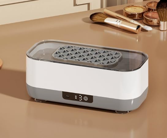 Digital Ultrasonic Cleaner, Rechargeable USB-C, High-Frequency Vibration Cleaner Suitable for Home Use on Jewelry, Glasses, Watches, Makeup Brushes and More, Present