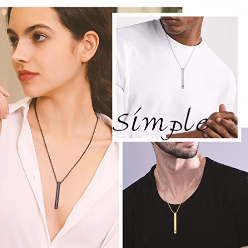 Colar de urna de cremação personalizada de aço inoxidável/Banhado a ouro 18 K com pedra de aniversár