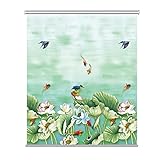 HWBB Rollo Rollos für Fenster Orientalische Traditionsrollos mit Lotusteichblick, Wärmeisolierte Lichtfilterung Verdunkelung Außen Terrasse Veranda Fenster Jalousien (Size : 80cmx100cm/31inx39.4in)