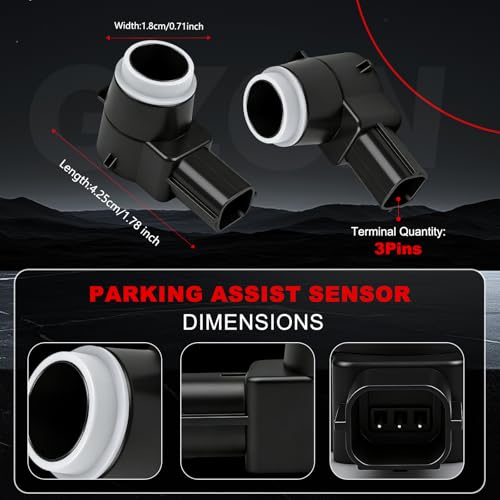 Image of Parking Assist Sensor Compatible with Chevy Avalanche Silverado Suburban,GMC Sierra Yukon,Buick Lucerne Enclave 25961317 25962147,1PCS Reverse Rear Bumper Parking Sensors