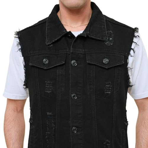 Image of VICTORIOUS Rocker Denim Jean Vest Jacket