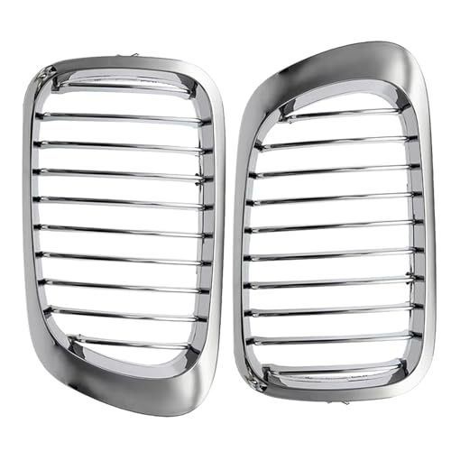 Parrilla delantera de riñón cromada para E46 M3 y Serie 3 2DR (99-06), pack de 2 piezas 1