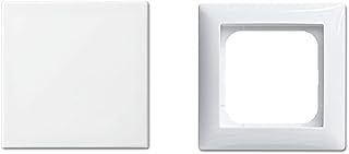 Busch-Jaeger Wippe aws 2506-914 Busch-balance SI Abdeckung/Bedienelement 4011395190210 & Rahmen 1-fach 1721-914 alpinweiß ...