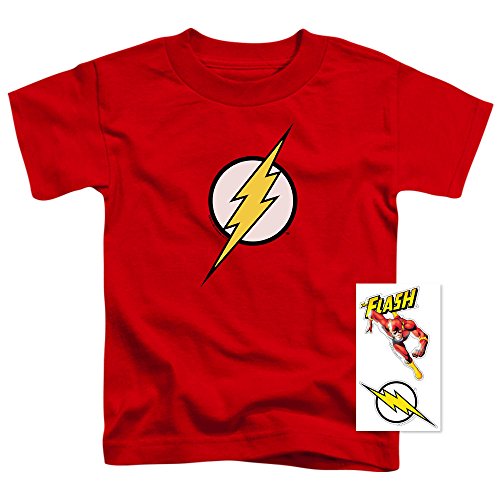 Popfunk - Youth Flash Lightning Bolt Logo T-Shirt for Boys & Stickers (Size 2T) Red2