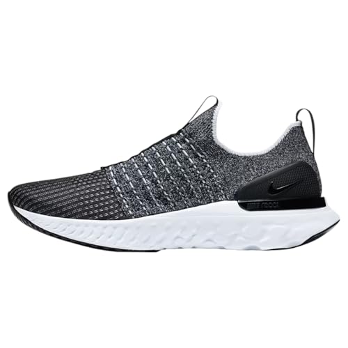Nike Men's React Phantom Flyknit 2 Running Shoes Black | White Size 9.5