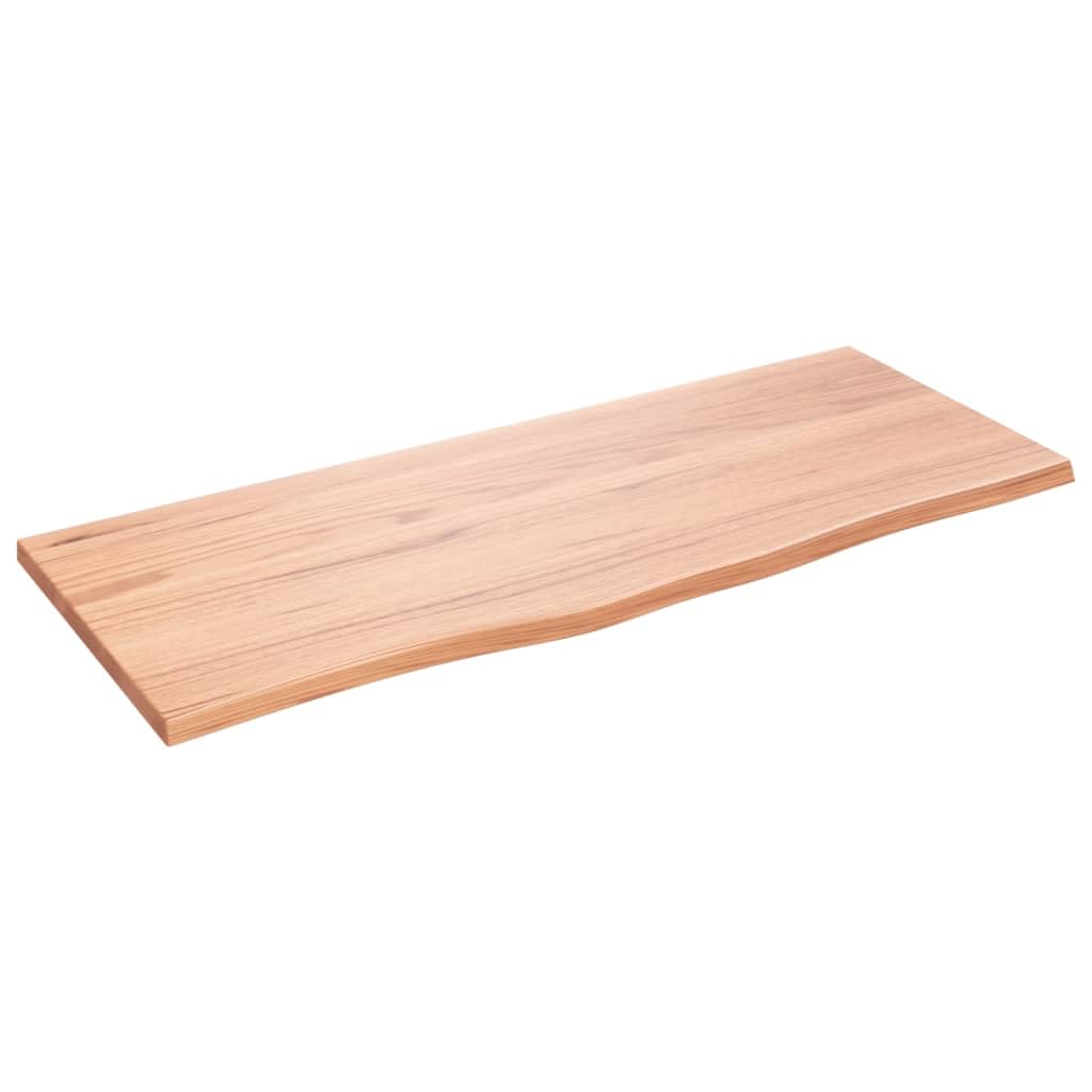 vidaXL Bathroom Countertop, Bathroom Worktop for Replacement, Vanity Top with Live Edge, Worktop Cabinet Top Table Top, Light Brown Treated Solid Wood