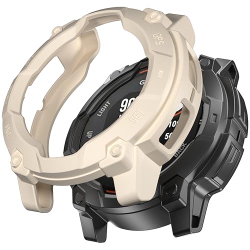 Miimall �Ή� Garmin Instinct 3 �ی�J�o�[ ���^ �y�� �ϏՌ� �ϋv�� ���h�~ �h�� �j�����p �S�ʕی� ���E�ȒP �A�N�Z�T���[ �^���P�[�X �X�|�[�e�B�[ �t���[�� �K�[�~�� Instinct3 45mm Solar �X�^�[���C�g