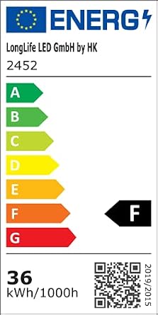 LongLife LED CCT LED Panel Set S 120 x 30 cm 36 W 3000 K 6000 K Silver Power Supply Remote Control [Energy Class F]