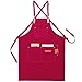 Fartuch Roboczy, Wielofunkcyjne Wytrzymałe Woskowane Płótno Wodoodporne Narzędzia Oporne Na Olejek (Color : Red, Size : XL)