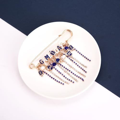 Image of Game Day Brooches for Women Football Brooch Pins Touch Down Brooches Red Black Blue White Team Spirit Accessories Game Day Outfits Football Jewelry Party Favor Gifts