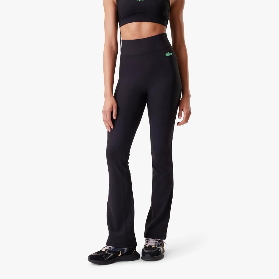 Lacoste Womens Ribbed Flare Pants