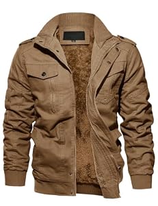 EKLENTSON Sherpa Jacke Herren Warme Winterjacke Winterparka Warm