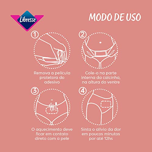 Libresse Adesivo Térmico V-Acalma, Adesivo para Cólica Menstrual - 3 unidades