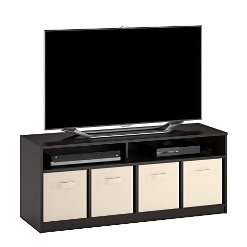 Mainstays' New 4 Cube Television Stand 59 Inch Wide with Free (Espresso)