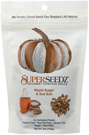 Super Seedz Seed Pumpkin Maple Sugar and Sea Salt 5 Ounces Bag Case of 6