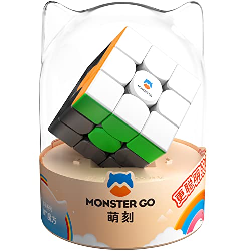 Monster Go 3x3 UT, Cubo de Entrenamiento Rompecabezas Monster Go Serie de Cubos de Aprendizaje para niños y Principiantes(Premium Package)