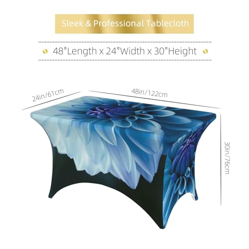Nappe extensible imperméable dahlia bleu 1,2 m résistante et facile à nettoyer