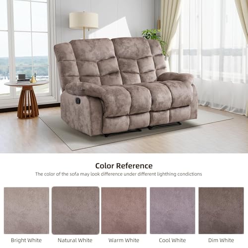 Sillón reclinable moderno marrón extra ancho miniatura 6