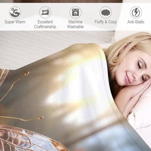 Couverture chaude et confortable douce papillon lavable facilement