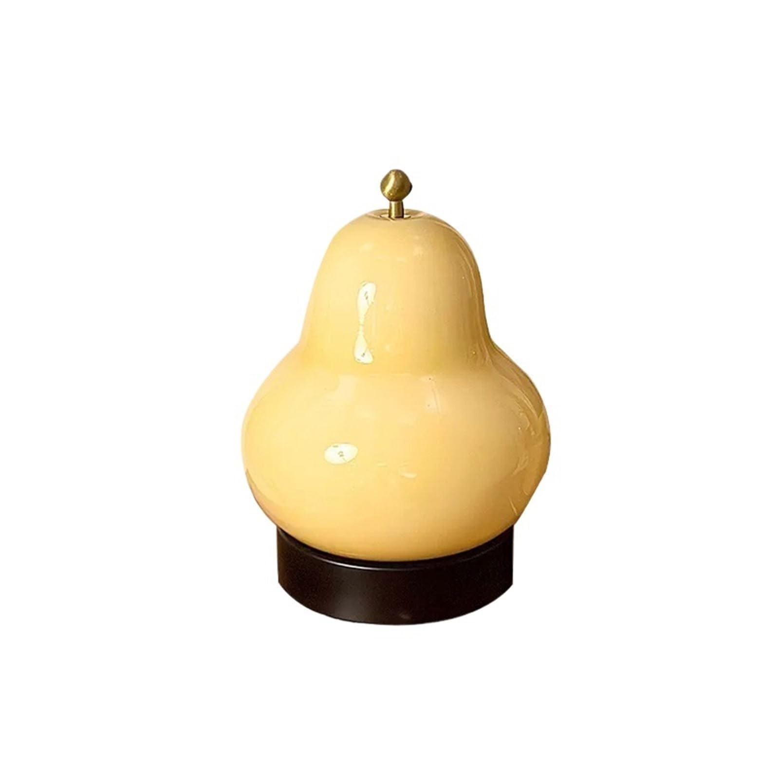 Z4T8M2K6G5 Bedside Lamp Pear Table Lamp Bedroom Bedside Simple Living Room Portable Atmosphere Decoration(Yellow)