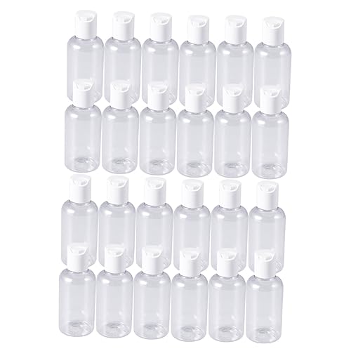 ERINGOGO 24Piezas Viaje Tapa Presionable Contenedores Reutilizables Para Champú Loción y Crema Tapa De Color Aleatorio