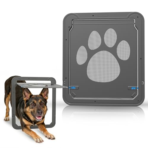 PETLESO Hundeklappe für Fliegengittertür Hundetür Fliegengitter Freiheit für Haustiere EIN- oder Aussteigen Haustierklappe Fliegengitter Katzenklappe für Hunde/Katzen