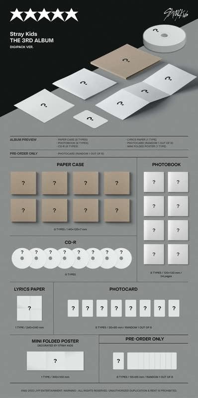 Miniatura 3 de Álbum para niños callejeros (5 estrellas) Digipack ver. (conjunto completo de 8 miembros)+beneficios de prepedido + planificador digital inspirado