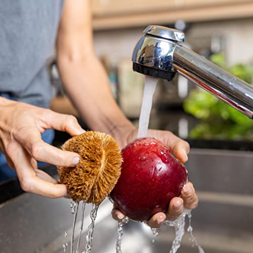 Pack Of 6 Tawashi Vegetable Brushes - Natural Coconut Fiber Scrubber, Japanese Design, Ideal For Fruits, Veggies, Cast Iron Cleaning And Household Use With Wire Hanging Loop By Skarby #TOP4