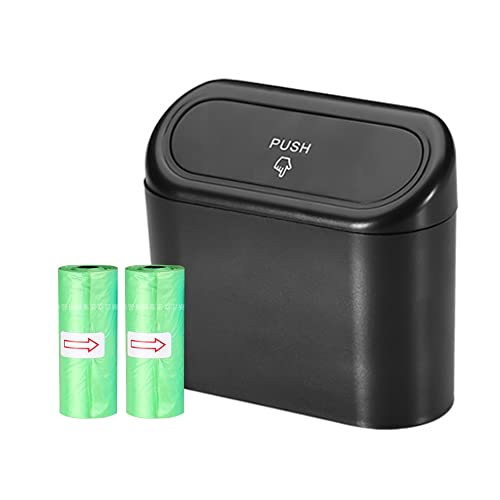 Flaconi Papelera Coche,Accesorios Para Coche,Accesorios Coche Interior,Organizador Coche,Bote de Basura para Coche pequeño con 40 bolsas,Portátil Caja de Almacenamiento Colgante para Coche