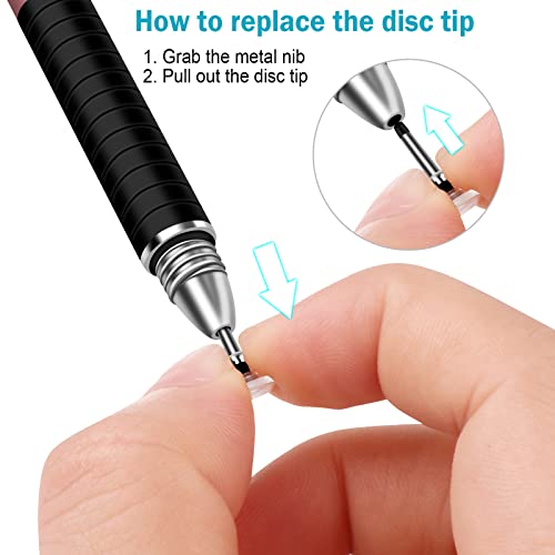 Ccivv Stylus Pen 2 In 1 Fine Point & Mesh Tip For Touch Screen, Compatible For Tablet And Cellphone (1Pc, Rose Gold) #TOP6