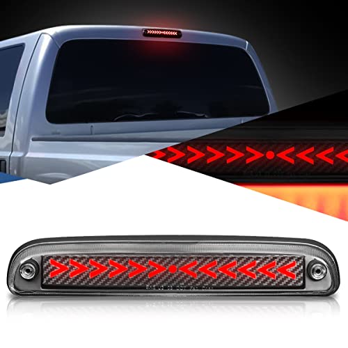 Image of Auto Dynasty LED Third Brake Light for 93-16 Ford Ranger F-250 Super Duty | 3rd Brake Light for 93-16 F-250 F-350 F-450 F-550 Ranger Sport Trac B-Series, Carbon Fiber Pattern Arrow Style Sequential