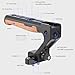 Leftfoto Top Handle Quick Release Handgrip with NATO Rail Kit,Wood & Metal Grip with NATO Clamp Compatible with Camera Cage Video Rig Anti-Off Designed