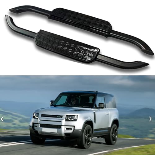 Upgrade Seitenstufen Trittbretter Nerf Bar Pedalschiene Board passend für Land Rover Defender 90 2020-2023 2024 L663 2-Türer (Vintage glänzend schwarz) Upgrade Seitenstufen Trittbretter Nerf Bar Pedalschiene Board passend für Land Rover Defender 90 2020-2023 2024 L663 2-Türer (Vintage glänzend schwarz)