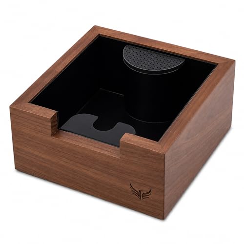 KNODOS Wooden Espresso Knock Box Walnut Dump Bin for Coffee...