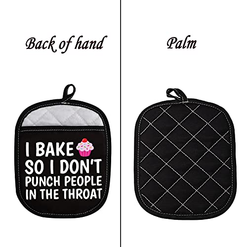 LEVLO-Funny-Baker-Gifts-I-Bake-So-I-Dont-Punch-People-in-The-Throat-Oven-Mitt-Cupcake-School-Graduation-Gift-I-Bake-So-I-Dont-Punch-People-in-The-Throat LEVLO Funny Baker Gifts I Bake So I Dont Punch People in The Throat Oven Mitt Cupcake School Graduation Gift I Bake So I Dont Punch People in The Throat