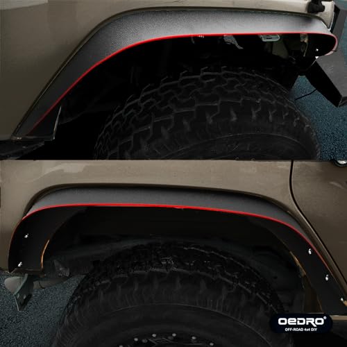 Image of OEDRO Front & Rear Fender Flares Compatible with 2007-2018 Jeep Wrangler JK