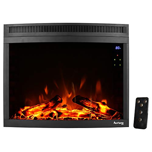 E-Flame Usa Edmonton 28-Inch Curved Led Electric Fireplace Stove Insert With Remote - 3-D Log And Fire Effect #TOP15