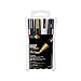Produktbild POSCA - Uni Mitsubishi Bleistift - 4 PC5M Marker - Metallfarben - konische Spitze - Posca mittlere Spitze - Farbmarker auf Wasserbasis - für Papier, Textil, Glas, Kiesel, Holz