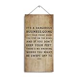 rdejxgvl Inspirational Wood Sign, Decorative Hanging Wall Plaque Wood Sign, Bilbo Quotes Sign, Motivational Wall Art, Home Office Decor, Farmhouse Wooden Wall Decor, Bedroom Decor, Living Room Decor