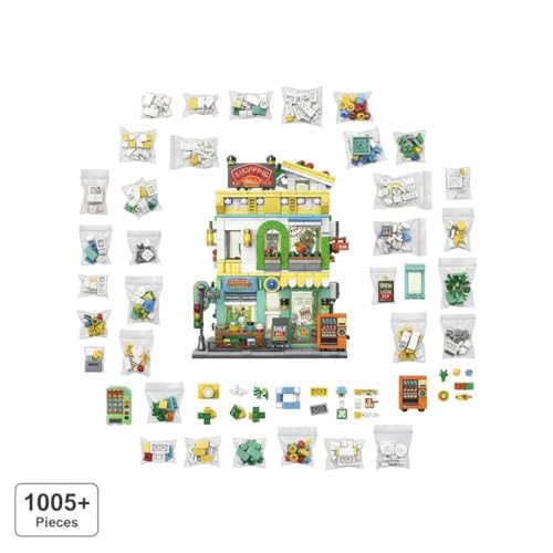 Image of SKY LINE OCEAN Supermarket Street Scene Building Block Set (745+ PCS) - Mini Mall City Model DIY Kit for Adults & Teens 14+, Creative Construction Toy | 5 Year Structural Warranty