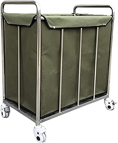 Abnehmbare Taschen mit W?schekorb W?schesortierwagen mit Dicker Segeltuchtasche W?schekorb Trolley mit robusten Rollen für die Aufbewahrung von Kleidung